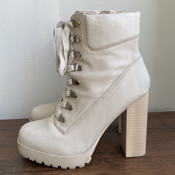 Steve Madden heel combat boots - Picture 3 of 4